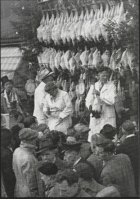 London - Smithfield Market - BBC Hulton Library Postkarte ca. 1980er