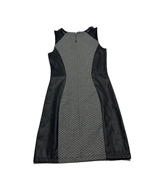 chinese dress ladies H&M Divided Black Faux Leather Belted Dress- Size XL