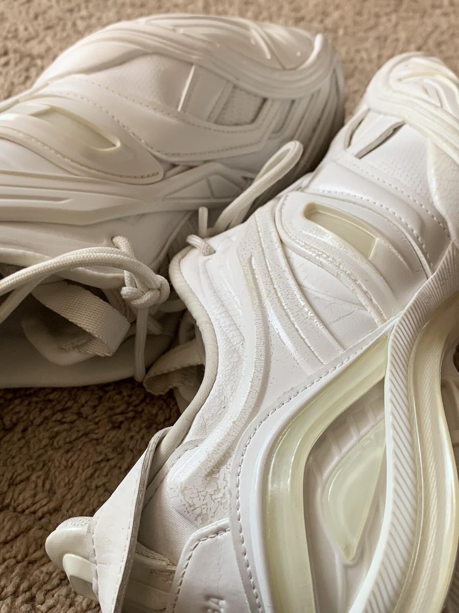 Balenciaga tyrex sneakers sz 8 Futuristic White Reflective Square Toe Drive  41