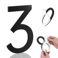 5 Inch House Numbers, Self-adhesive House Number Acrylic Modern House 5in No.3