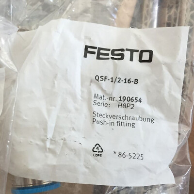 one new Festo Push-in connector QSF-1/2-16-B 190654 Fast Delivery