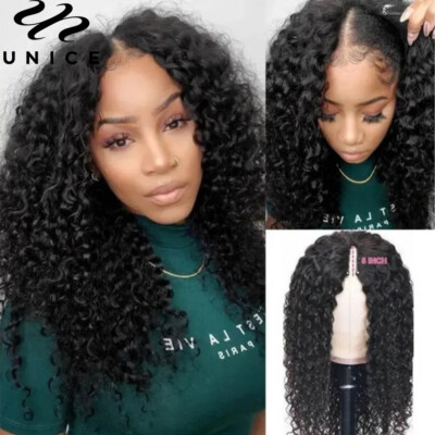 Cambodian Curly Lace Front Human Hair Wig UNice Cambodian Highlight Blonde Water Wave Curly 13x4 Lace  main image 3