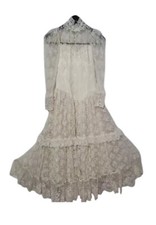 Gunne Sax Wedding Dress Womens 7/8 IvoryLace Victorian Jessica Mcclintock Fairy