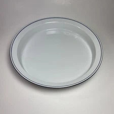 Dansk Bistro Pie Plate Portugal Christianshavan Blue Stripe Flared Edge 9 inch