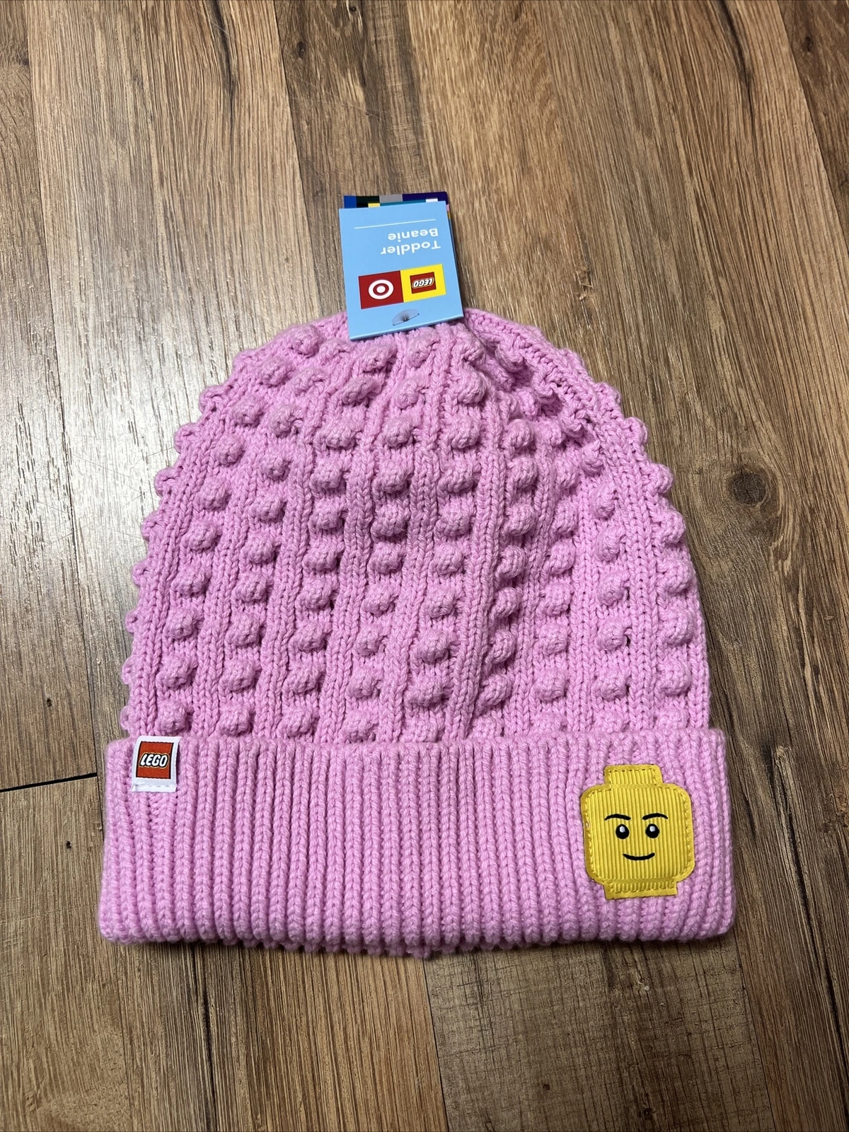 Toddler LEGO Minifigure Patch Beanie Hat LEGO® Collection by Target Pink NWT