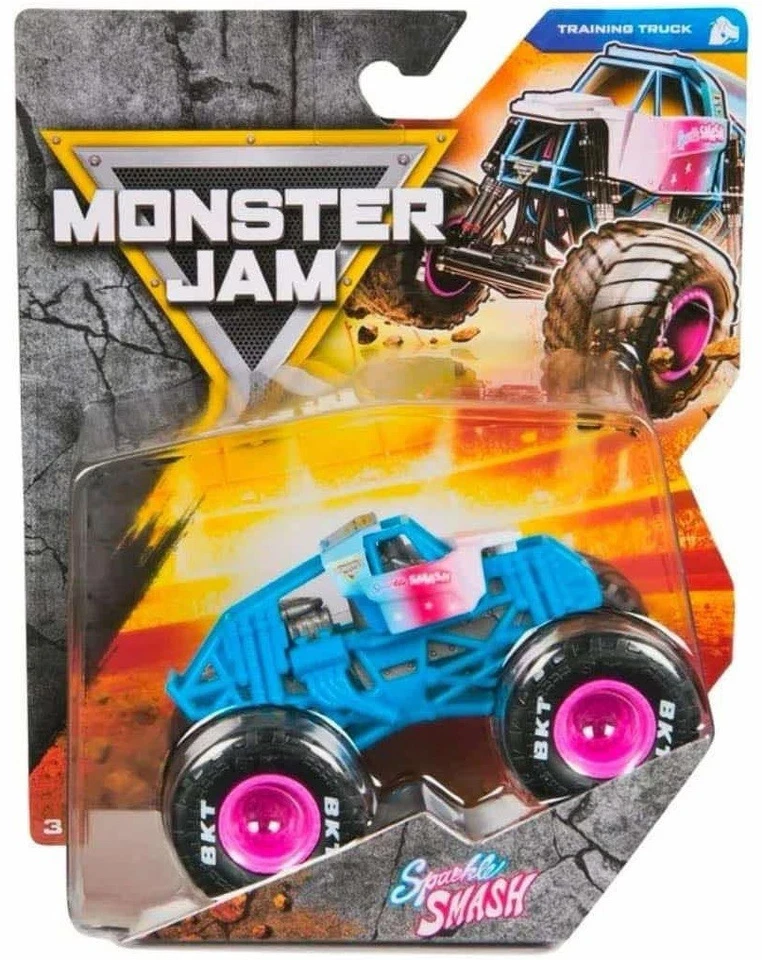 MONSTER JAM - SPIN MASTER SPARKLE SMASH Series 42 Training Truck Jam Spin Master Trucks Car Auto 1:64scale