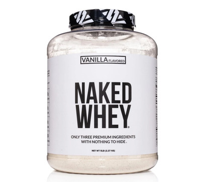 NAKED Whey Vanilla Protein Powder, Grass-Fed, 5 lb, 61 Servings