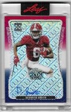 DeVonta Smith 2021 LEAF METAL DRAFT ROOKIE AUTOGRAPH CARD Alabama AUTO 1/1 proof