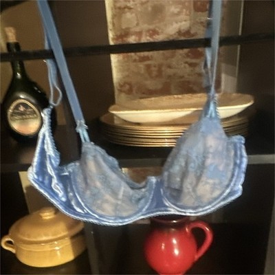 Victoria's Secret Dream Angels Blue Lace Underwired Balconette Bra 38C