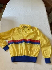 Vintage Jcpenny Active Outerwear Yellow Windbreaker Pullover ~ Adult Medium
