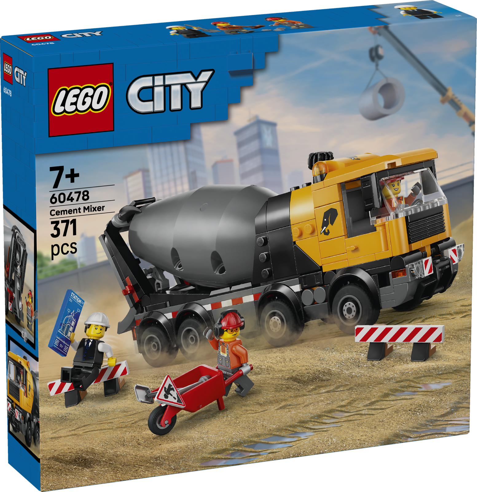 Lego City Cement Mixer Truck Construction Toy 60478 - Image 4