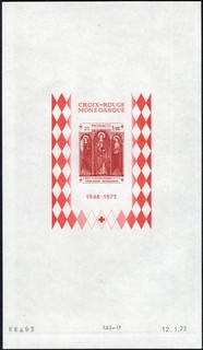MONACO: 1973 Red Cross Monagasque 5F Souvenir Sheet Superb Unmounted Cat €780