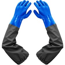 PVC Chemical Resistant, Long Rubber, Heavy Duty Waterproof Gloves for Chemica...