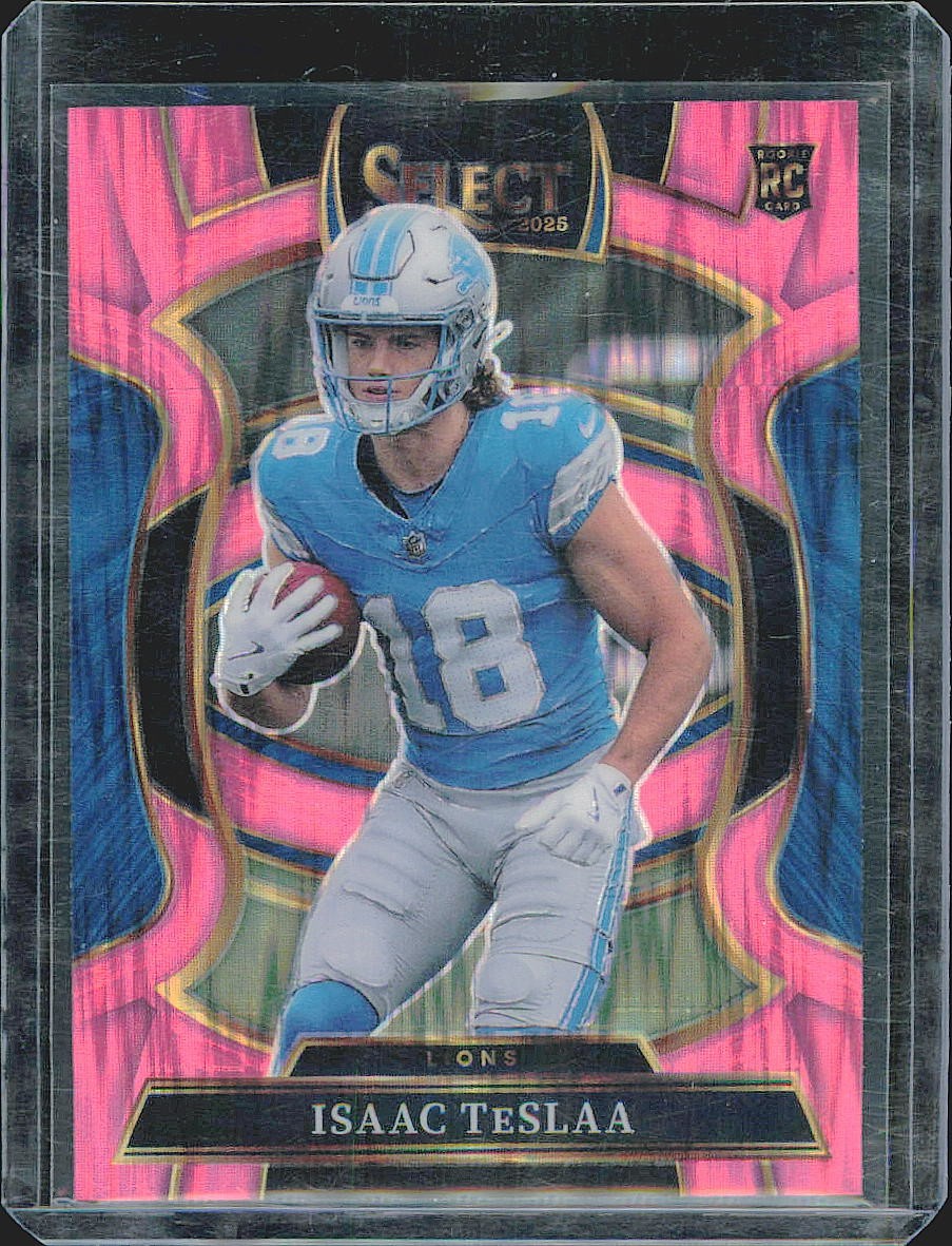 2025 Panini Select #70 Isaac TeSlaa Pink Prizm Shock