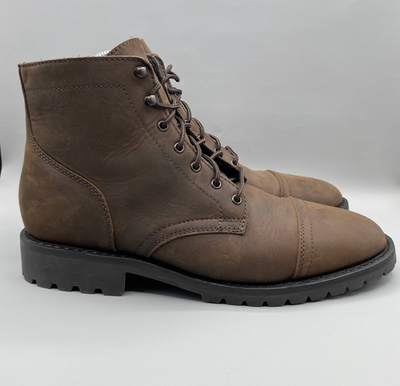 tobacco boots men Thursday Boot Co Captain Storm King Tobacco Matte Leather Lace Up Boots Mens