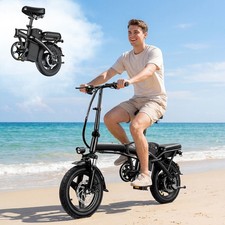 14" Folding Electric Bike for Adult 560W Peak Motor 24MPH Ebike 40Miles Commuter