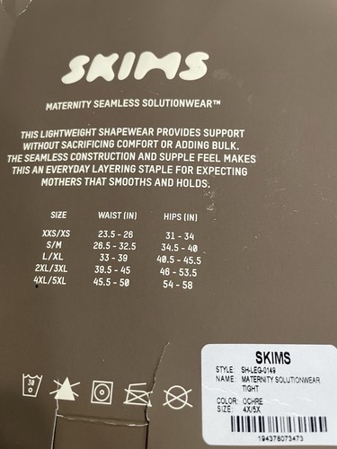 SKIMS MATERNITY SEAMLESS SOLUTIONWEAR TIGHT 4x/5x Farbe Ocker SH-LEG-0149 NEU - Bild 3 von 3