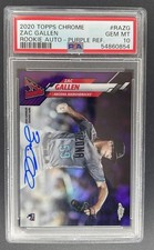 Zac Gallen 2020 Topps Chrome Baseball (RA-ZG) Purple Rookie Auto #/250 PSA 10