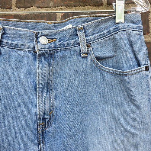 Vintage Levi's 577 Loose Fit Low Rise Jeans Pants Light Wash Y2K Size 12 MIS - Picture 5 of 8