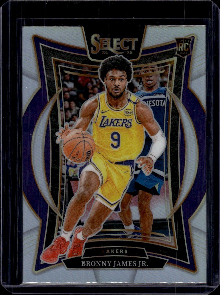 2024-25 Panini Select Silver Prizm #90 Bronny James Jr. Lakers Rookie