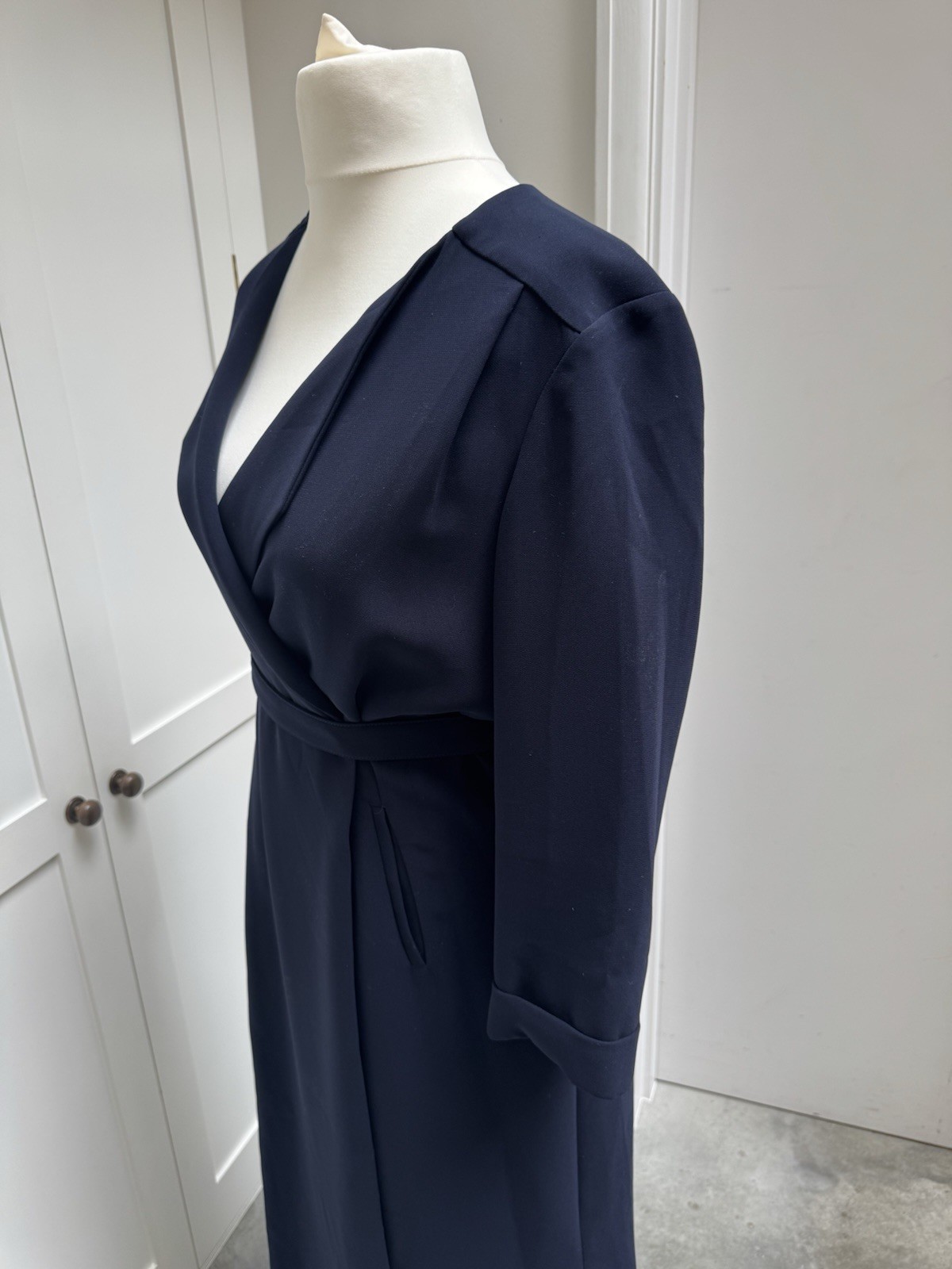 Dr Malo Best Work Dress Ever Navy, Size 14 By LKBennett. Wrap Over RRP £325 image 3