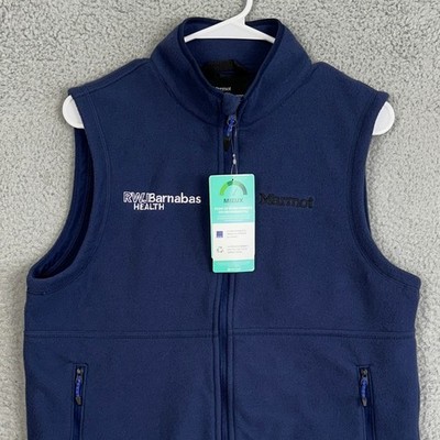 NEW Marmot Rocklin Fleece Vest Womens Medium Navy Blue Full ZIp