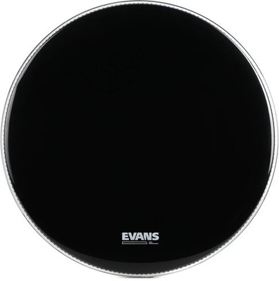 Evans EQ3 Black Resonant Bass Drumhead - 22'' - No Port