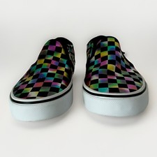 Vans Classic Slip-On Rainbow Holographic Chec...