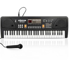 Piano Keyboard for Beginners, 61 Keys Portable Electronic Digital Piano with ...