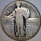 1927d Standing Liberty Quarter SILVER Coin Scr. Lot #11  PRICED BELOW MELT