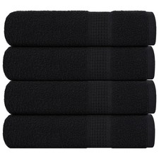 Bath Towels 4 pcs Black 100x150 cm 360 gsm 100% Cotton vidaXL