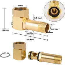 New Garden Hose Adapter Brass Replacement Part Swivel Hose Reel Parts FittingsRj