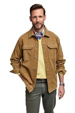 Mens Western Style Stretch Cord Jacket with Button Front, Chest & Cuff Pockets