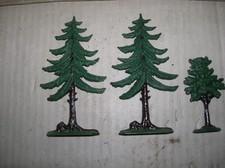 3 sch&ouml;ne B&auml;ume aus Zinn ca. 10,5 cm hoch 40er Jahre