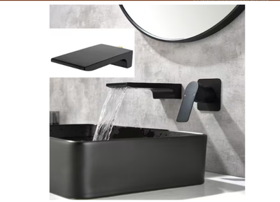 #ad UKISHIRO Miko Single Handle High Pressure Wall Mounted Waterfall Bathroom Faucet $89.00