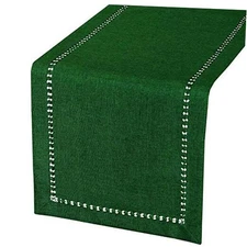 Grelucgo Handmade Hemstitch Spring Green Table Runner Or Dresser Scarf, 14 x 72
