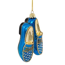 Kurt Adler Elvis Presley Blue Suede Shoes Glass Ornament 5 Inch EP4161