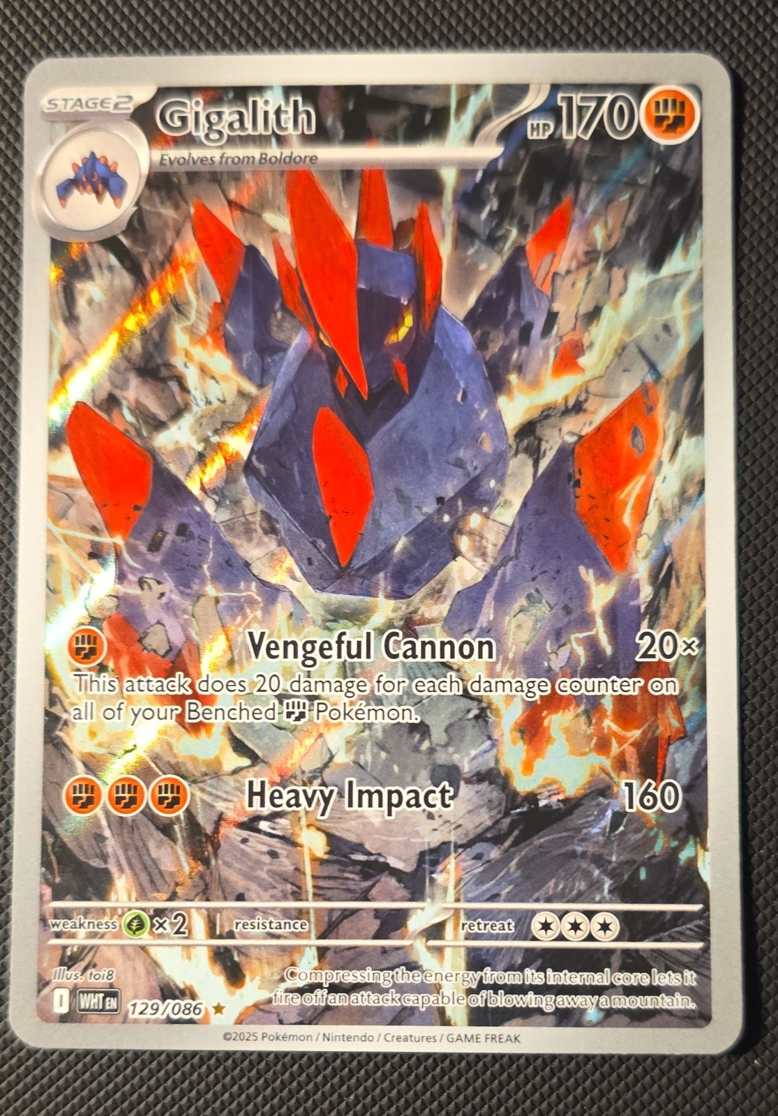 Gigalith 129/086 Sv: White Flare Holo