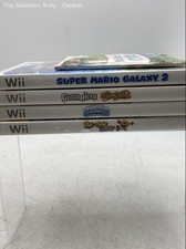 Nintendo Wii Super Mario Galaxy 2 & Pac-Man Party And Mixed Video Games Lot Of 5