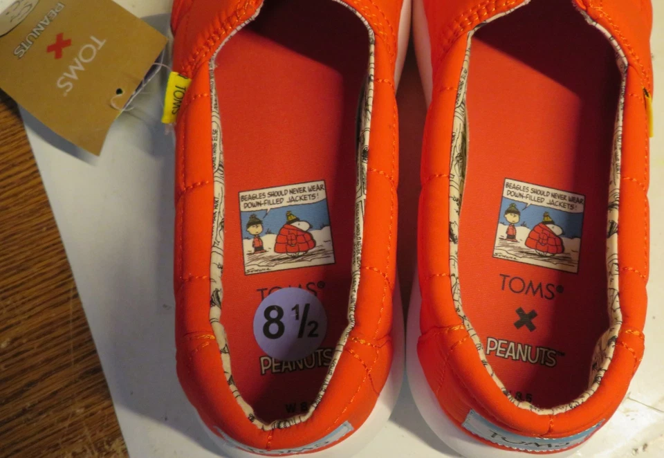 TOMS Mujer Peanuts X Alpargata Malva Sin Cordones Tenis Zapatos Informales Rojo 8.5 Foto 4 de 4