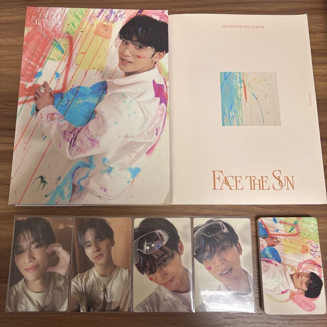 SEVENTEEN ミンギュ トレカ ラキドロ face the sun MINGYU Face The Sun Carat Ver CD Photocards Binder CD Complete set
