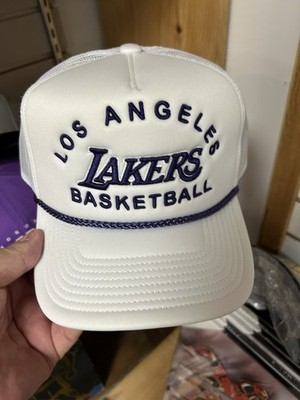 Mitchell & Ness Los Angeles Lakers Basketball Cap /hat White New Salesman Sample