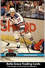 1991-92 Topps Stadium Club David Shaw #306 New York Rangers NHL Hockey