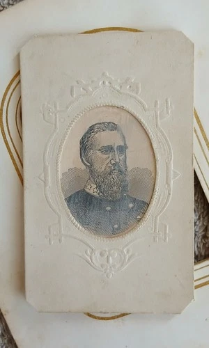 Confederate CDV-General JOHN BELL HOOD-VICKSBURG MISSISSIPPI Gallery-(1865-1875)