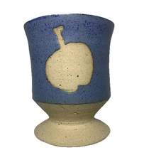 Gudrun Ostergaard Danish Mid Century Studio Pottery Cup Blue