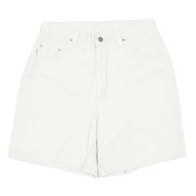 CHIC Shorts Femme Blanc Classique Casual M 28 po Mélange Coton - Photo 1/4