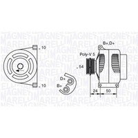 Magneti Marelli Lichtmaschine Generator 120A Passend FüR Abarth 500 Grande Fiat