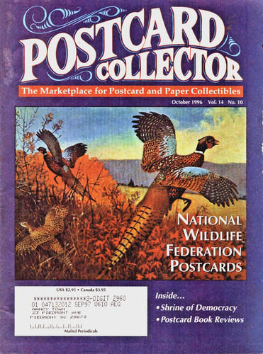 Postcard Collector Magazine October 1996 National Wildlife Federation Cards