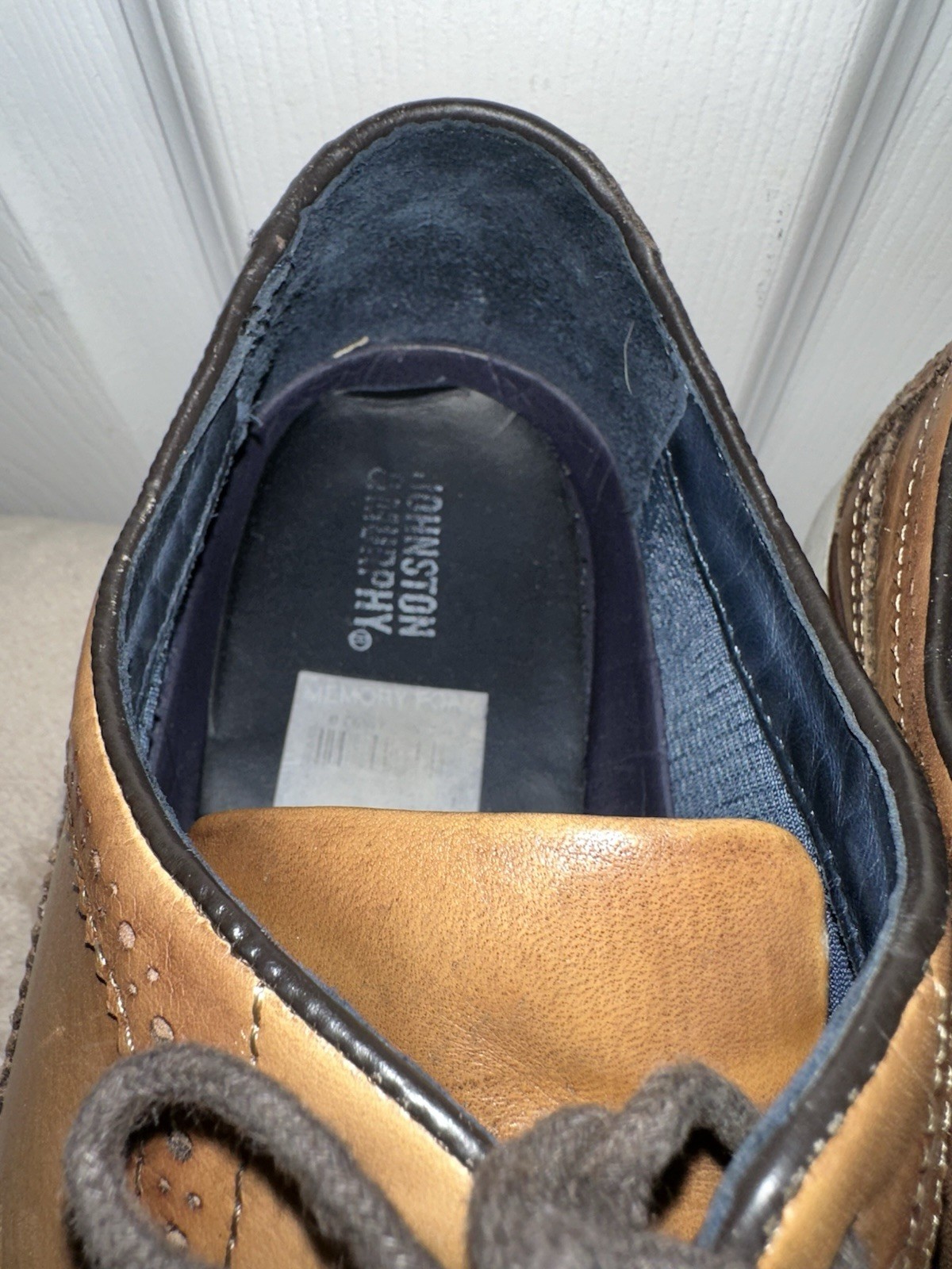 SAOLA Scarpa Johnston & Murphy uomo 13 Milson ala lunga pelle pieno fiore suola gomma