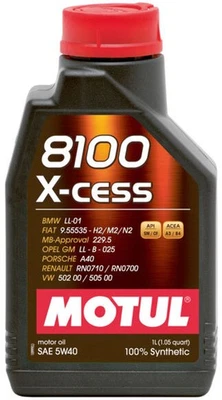 Huile moteur MOTUL 8100 X-cess 5W40 - 100% synthèse - 1 Litre - Photo 1/2
